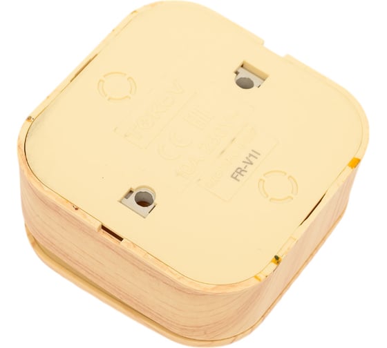 Выключатель 1-клавишный TOKOV ELECTRIC открытой проводки Frea 10А IP20 250В с индикацией АБС-пластик, сосна TKE-FR-V1I-C25