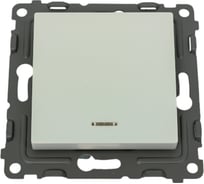 Выключатель 1-клавишный TOKOV ELECTRIC скрытой проводки, Pixel, 10А, IP20, с индикатором механизм, перламутровый TKE-PX-V1I-C04