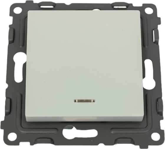 Выключатель 1-клавишный TOKOV ELECTRIC скрытой проводки, Pixel, 10А, IP20, с индикатором механизм, перламутровый TKE-PX-V1I-C04 1
