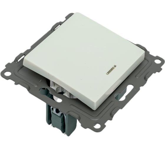 Выключатель 1-клавишный TOKOV ELECTRIC скрытой проводки, Pixel, 10А, IP20, с индикатором механизм, перламутровый TKE-PX-V1I-C04
