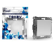 Выключатель 1-клавишный TOKOV ELECTRIC скрытой проводки, Pixel, 10А, IP20, механизм, белый TKE-PX-V1-C01