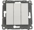 Выключатель 3-клавишный TOKOV ELECTRIC скрытой проводки, Pixel, 10А, IP20, механизм, белый TKE-PX-V3-C01 2