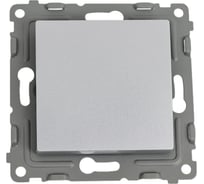 Переключатель проходной 1-клавишный TOKOV ELECTRIC скрытой проводки, Pixel, 10А, IP20, механизм, алюминиевый TKE-PX-P1-C03