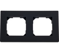 Универсальная 2-местная рамка TOKOV ELECTRIC Pixel карбон TKE-PX-RM2-C14