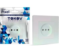 1-местная розетка TOKOV ELECTRIC СП Pixel 16А, IP20, без заземления, в сборе, перламутровый TKE-PX-R1F-C04