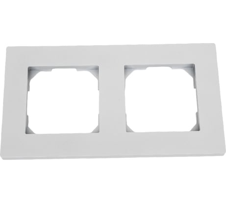 Универсальная 2-местная рамка TOKOV ELECTRIC Pixel алюминий TKE-PX-RM2-C03