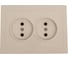 Розетка TOKOV ELECTRIC 2-местная СП Pixel 16А IP20 без заземлением в сборе бежевый TKE-PX-R2F-C02 2