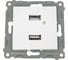 Розетка TOKOV ELECTRIC 2-местная USB СП Pixel тип A+A 5В 1x2.1А 2x1.05А механизм белый TKE-PX-2USB-C01 1
