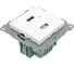 Розетка TOKOV ELECTRIC 2-местная USB СП Pixel тип A+A 5В 1x2.1А 2x1.05А механизм белый TKE-PX-2USB-C01 3