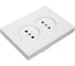 Розетка TOKOV ELECTRIC 2-местная СП Pixel 16А IP20 без заземлением в сборе белый TKE-PX-R2F-C01 2