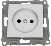Механизм 1-местной розетки TOKOV ELECTRIC Pixel 16А, IP20, СП, без заземления, алюминий TKE-PX-R1-C03