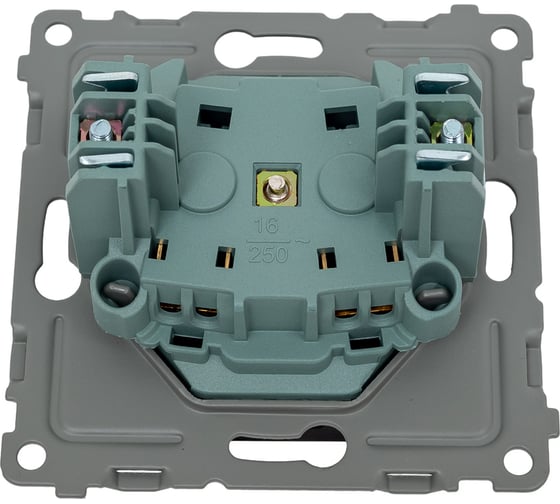 Механизм 1-местной розетки TOKOV ELECTRIC Pixel 16А, IP20, СП, без заземления, карбон TKE-PX-R1-C14