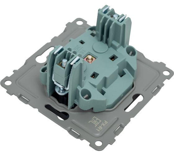 Механизм 1-местной розетки TOKOV ELECTRIC Pixel 16А, IP20, СП, без заземления, карбон TKE-PX-R1-C14