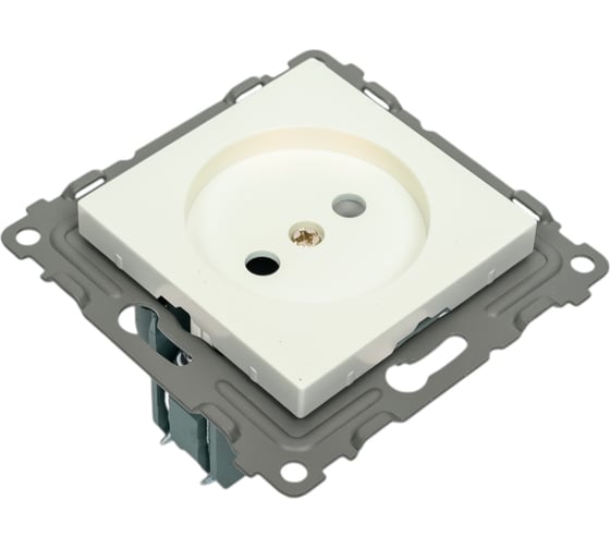 Механизм 1-местной розетки TOKOV ELECTRIC Pixel 16А, IP20, СП, без заземления, перламутровый TKE-PX-R1-C04