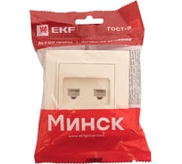 2-местная розетка EKF Минск RJ-45 СП бежевый ERK02-035-20
