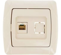 Розетка EKF Мадрид RJ45 бежевая EIK01-035-20