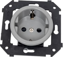 Розетка Bironi с заземляющим контактом, скрытый монтаж, титан B3-101-26