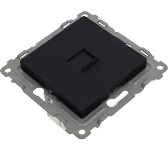 Розетка компьютерная 1-местная TOKOV ELECTRIC СП Pixel RJ45 кат.5E механизм карбон TKE-PX-RC1-C14