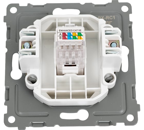 Розетка компьютерная 1-местная TOKOV ELECTRIC СП Pixel RJ45 кат.5E механизм бежевый TKE-PX-RC1-C02