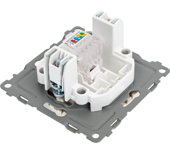Розетка компьютерная 1-местная TOKOV ELECTRIC СП Pixel RJ45 кат.5E механизм бежевый TKE-PX-RC1-C02