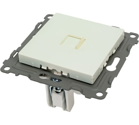 Розетка компьютерная 1-местная TOKOV ELECTRIC СП Pixel RJ45 кат.5E механизм перламутровый TKE-PX-RC1-C04