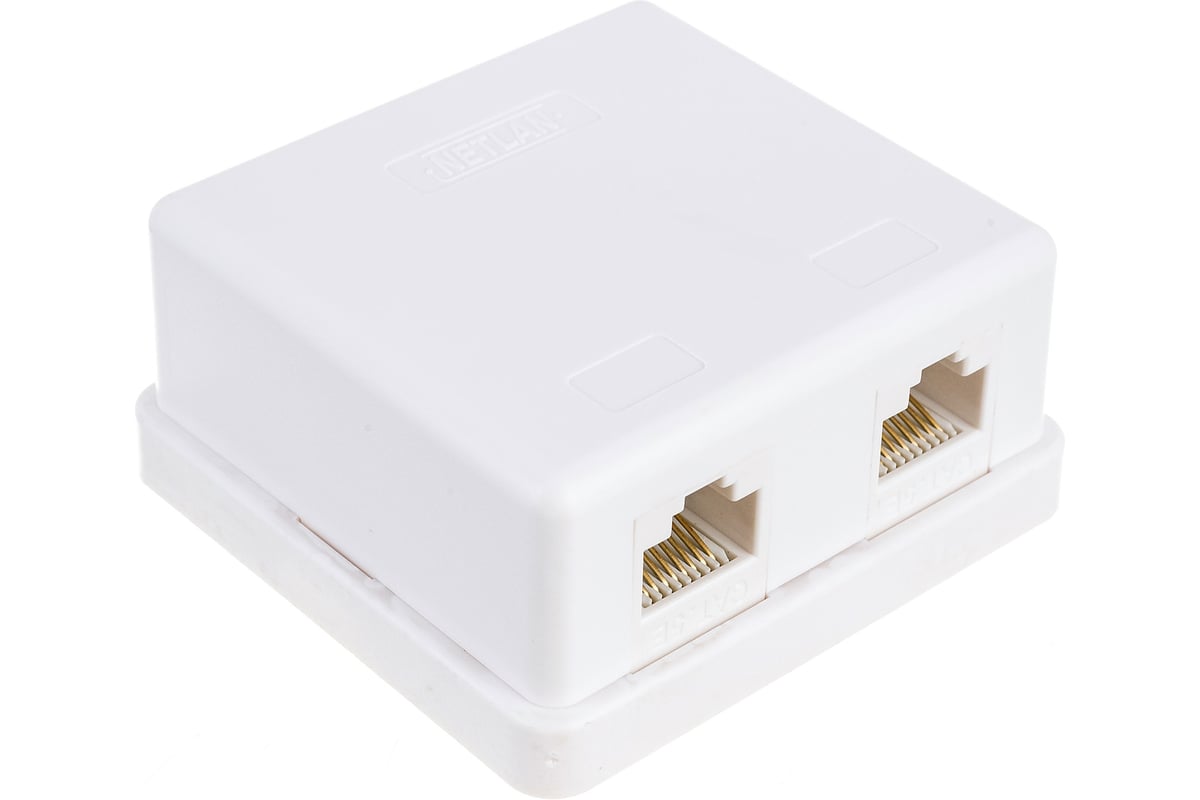 Настенная розетка NETLAN 2 порта, категория 5e, RJ45/8P8C ...