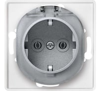 Розетка Aling-conel EON с заземлением с крышкой механизм 16A 250V серебряная арт. E633.S