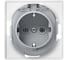 Розетка Aling-conel EON с заземлением с крышкой механизм 16A 250V серебряная арт. E633.S 1