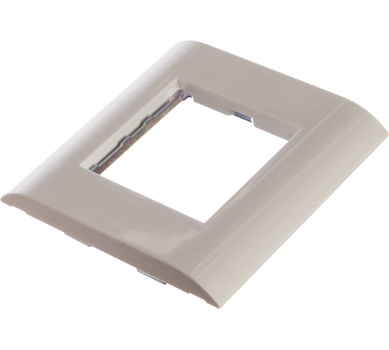 Настенная лицевая панель под 1 вставку NETLAN Mosaic 45x45, белая, 10 шт. EC-FPM-1-WT-10