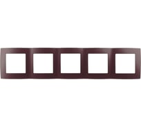 Рамка ЭРА 12500525 на 5 постов, 2, бордо Б0019422