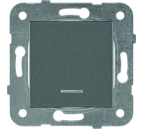 Выключатель Panasonic МОДУЛЬ 1кл с подсветкой, тёмно-серый Karre Plus WKTT0002-2DG