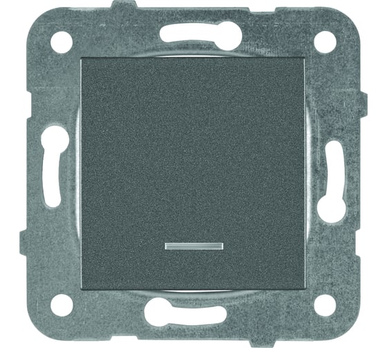 Выключатель Panasonic МОДУЛЬ 1кл с подсветкой, тёмно-серый Karre Plus WKTT0002-2DG