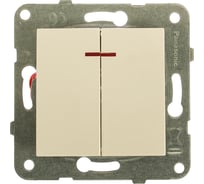 Выключатель Panasonic МОДУЛЬ 2кл с подсветкой белый Karre Plus 54915 WKTT0010-2WH