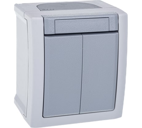 Выключатель Panasonic 2кл серый IP54 PACIFIC 54717 WPTC4009-2GR