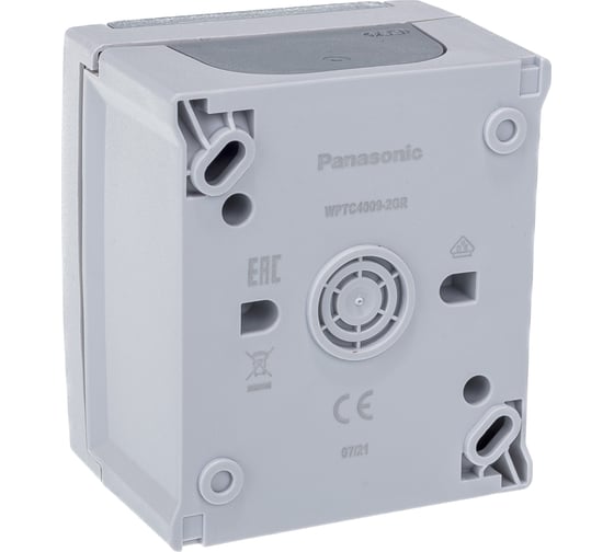 Выключатель Panasonic 2кл серый IP54 PACIFIC 54717 WPTC4009-2GR