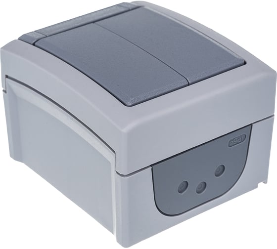 Выключатель Panasonic 2кл серый IP54 PACIFIC 54717 WPTC4009-2GR