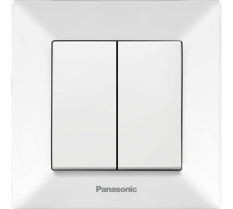 Выключатель Panasonic 2кл белый Arkedia 54779 WMTC0009-2WH