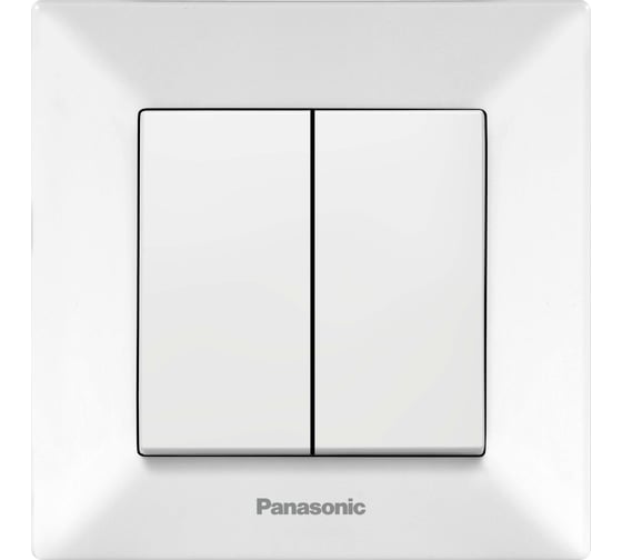 Выключатель Panasonic 2кл белый Arkedia 54779 WMTC0009-2WH 1