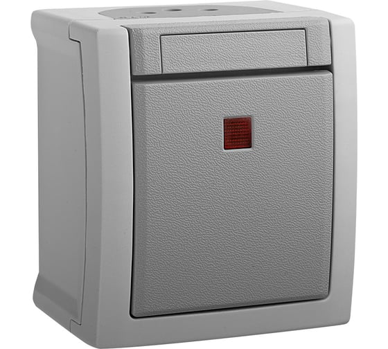 Выключатель Panasonic 1кл свет серый IP54 PACIFIC 54719 WPTC4002-2GR