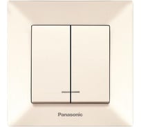 Выключатель Panasonic 2кл свет крем Arkedia 54752 WMTC0010-2BG