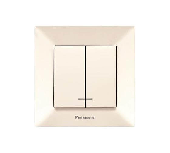 Выключатель Panasonic 2кл свет крем Arkedia 54752 WMTC0010-2BG