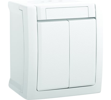 Выключатель Panasonic 2кл белый IP54 PACIFIC 54727 WPTC4009-2WH