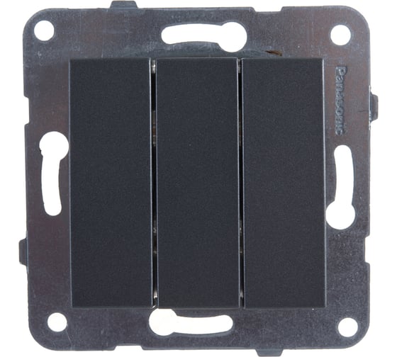 Выключатель Panasonic МОДУЛЬ 3кл темно-серый Karre Plus 54862 WKTT0015-2DG-RES