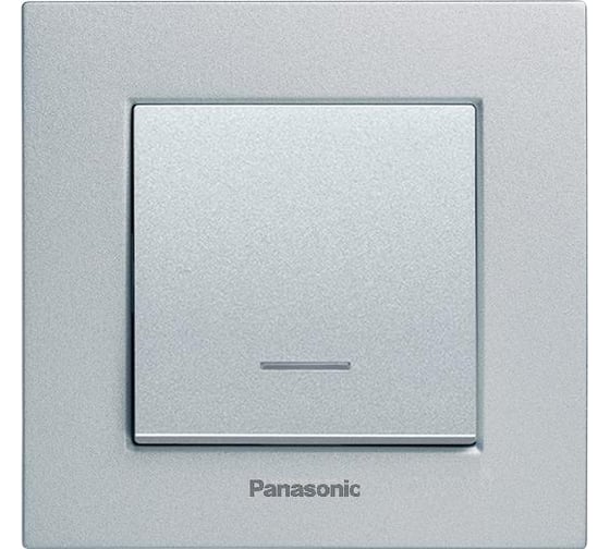 Выключатель Panasonic МОДУЛЬ 1кл с подсветкой серебро Karre Plus 54884 WKTT0002-2SL 1