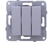 Выключатель Panasonic МОДУЛЬ 3кл серебро Karre Plus 54879 WKTT0015-2SL