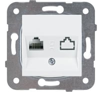 Компьютерная розетка Panasonic МОДУЛЬ RJ45, категория 5e, белая Karre Plus Panas WKTT0404-2WH