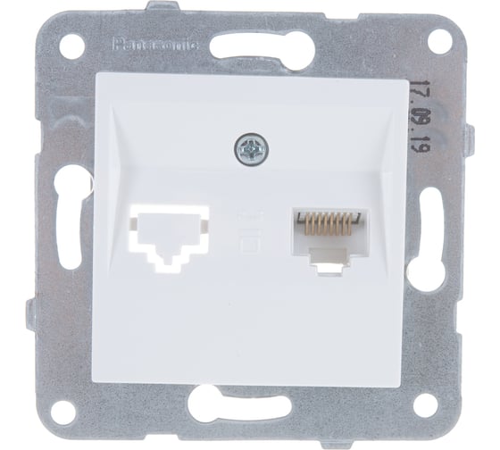 Компьютерная розетка Panasonic МОДУЛЬ RJ45, категория 5e, белая Karre Plus Panas WKTT0404-2WH
