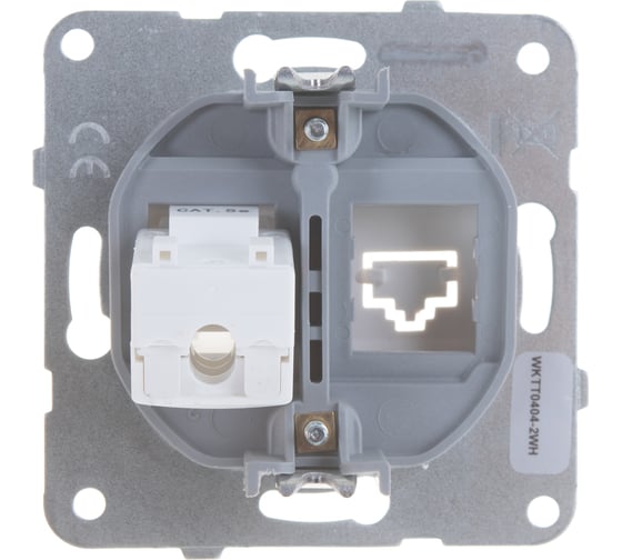 Компьютерная розетка Panasonic МОДУЛЬ RJ45, категория 5e, белая Karre Plus Panas WKTT0404-2WH