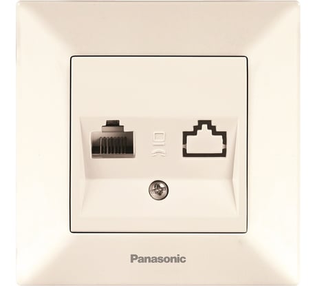 Компьютерная розетка Panasonic RJ45, категория 5е, крем Arkedia 54740 WMTC0404-2BG