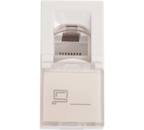Розетка модульная компьютерная Рувинил RJ-45 45x22,5мм белая упаковка 20 шт АДЛ 13-902